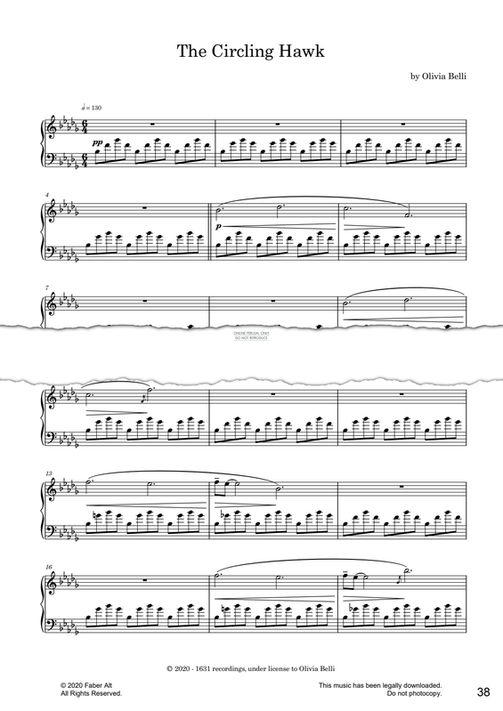 Produktgalerie: Seite 1 von 1 The Circling Hawk, Olivia Belli, Klavier