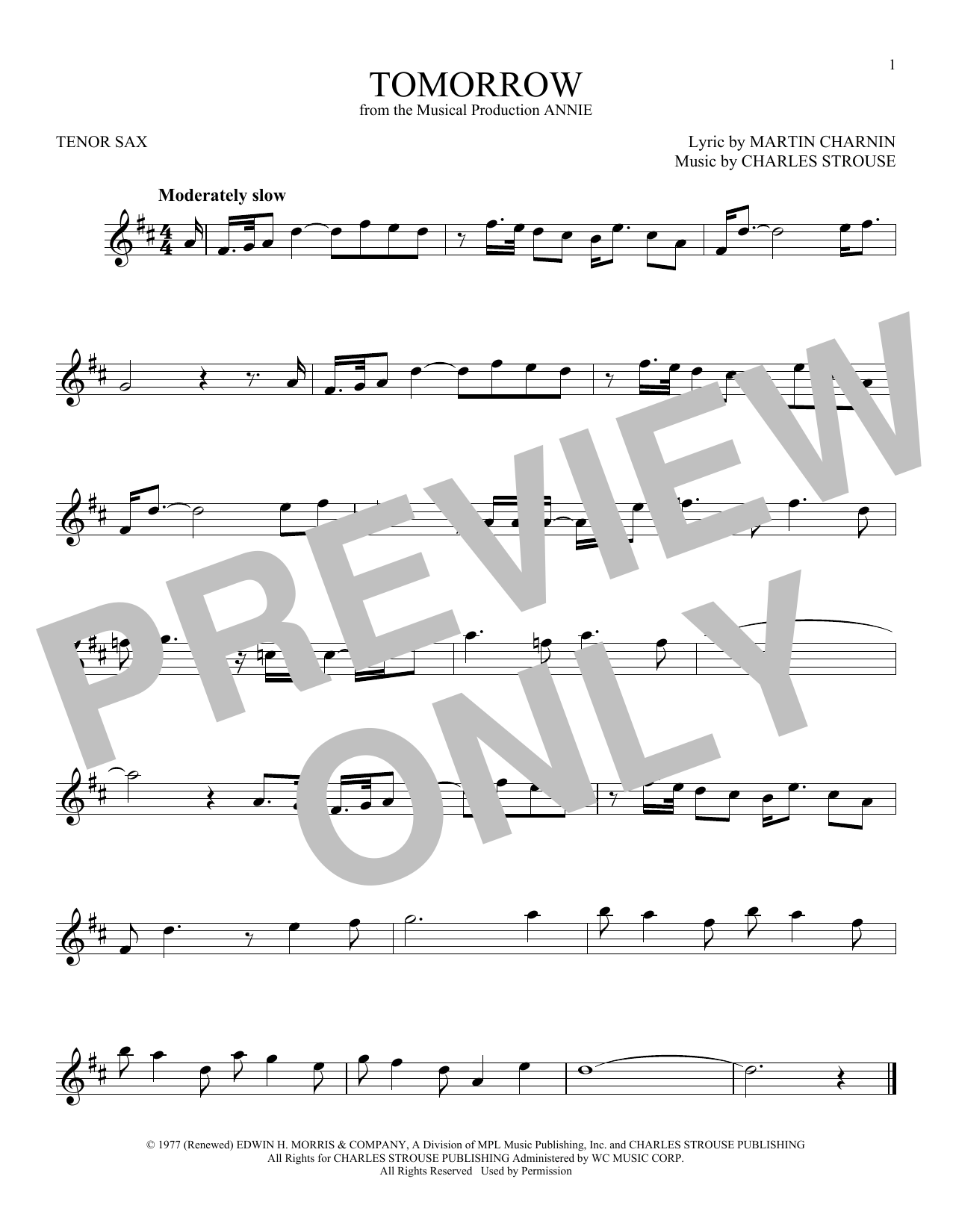 Product gallery: Page 1 of 1 Tomorrow, Charles Strouse