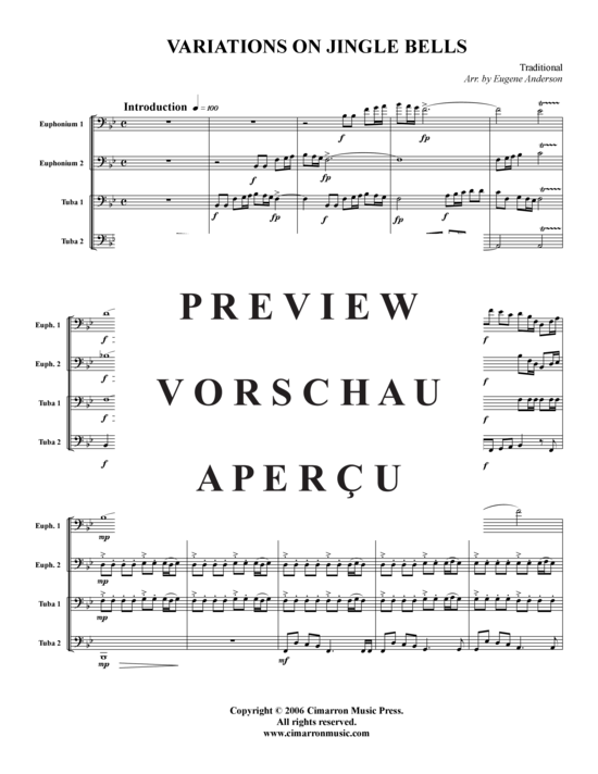 Product gallery: Page 2 of 9 Jingle Bells & Variations , , (Tuba Quartet: 2x Baritone, 2xTuba)