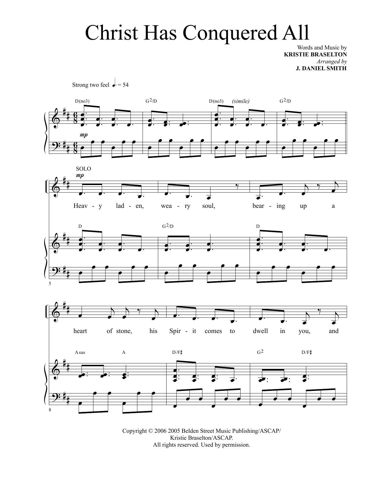 Product picture to: Christ Has Conquered All (arr. J. Daniel Smith)