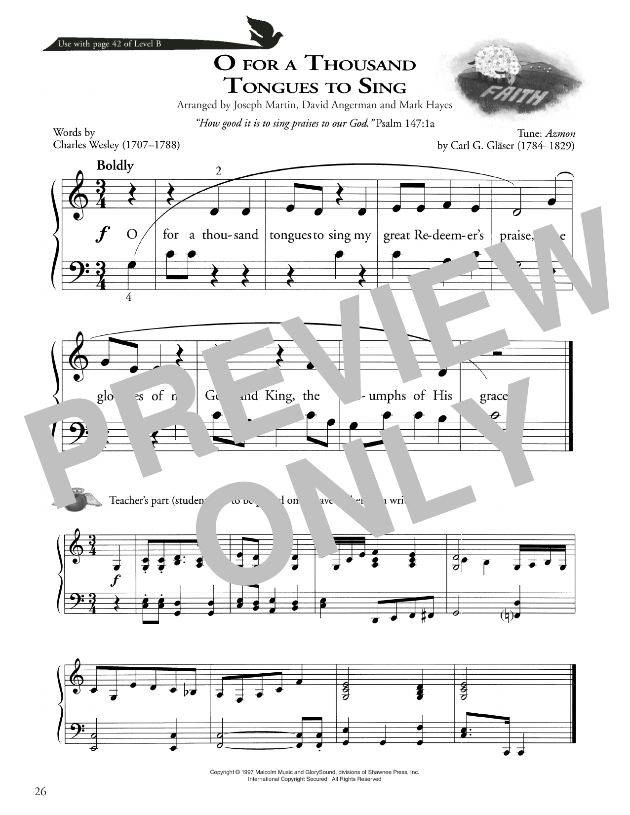 Product picture to: O For A Thousand Tongues To Sing