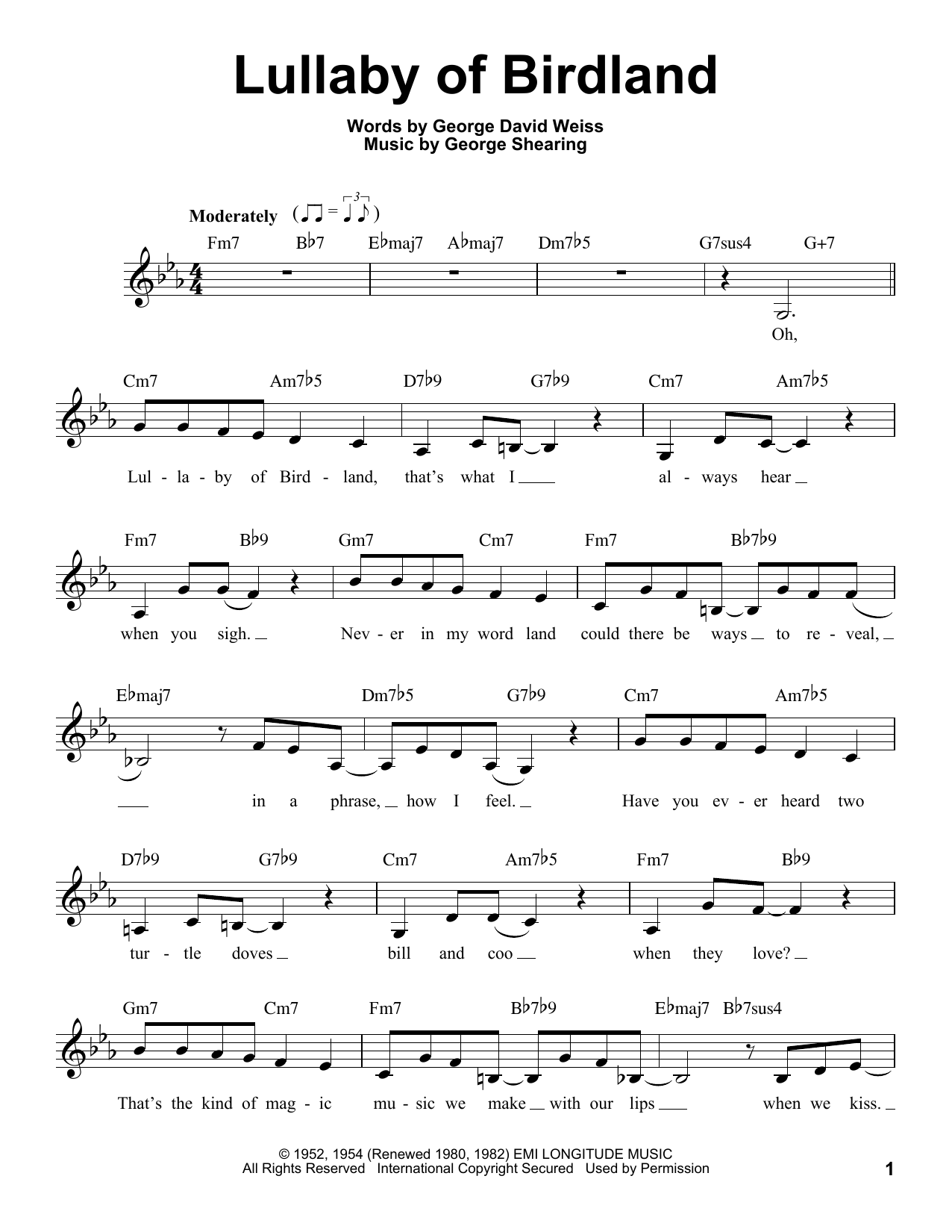 Product gallery: Page 1 of 1 Lullaby Of Birdland, George Shearing