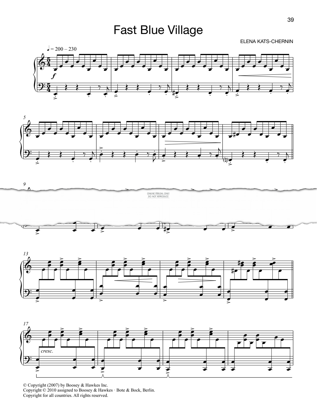 Produktgalerie: Seite 1 von 1 Fast Blue Village, Elena Kats-Chernin, Klavier