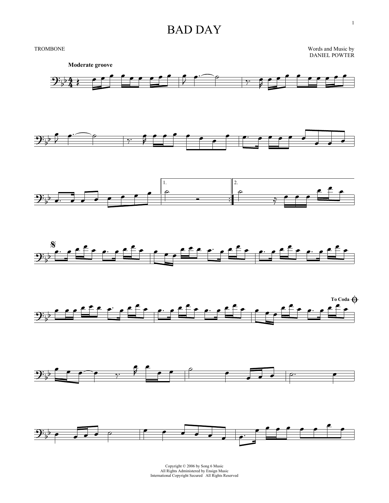 Product gallery: Page 1 of 1 Bad Day, Daniel Powter