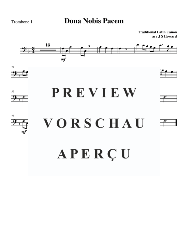 Produktgalerie: Seite 9 von 11 Dona Nobis Pacem - Kanon 16. Jahrhundert, , Blechbläser Sextett