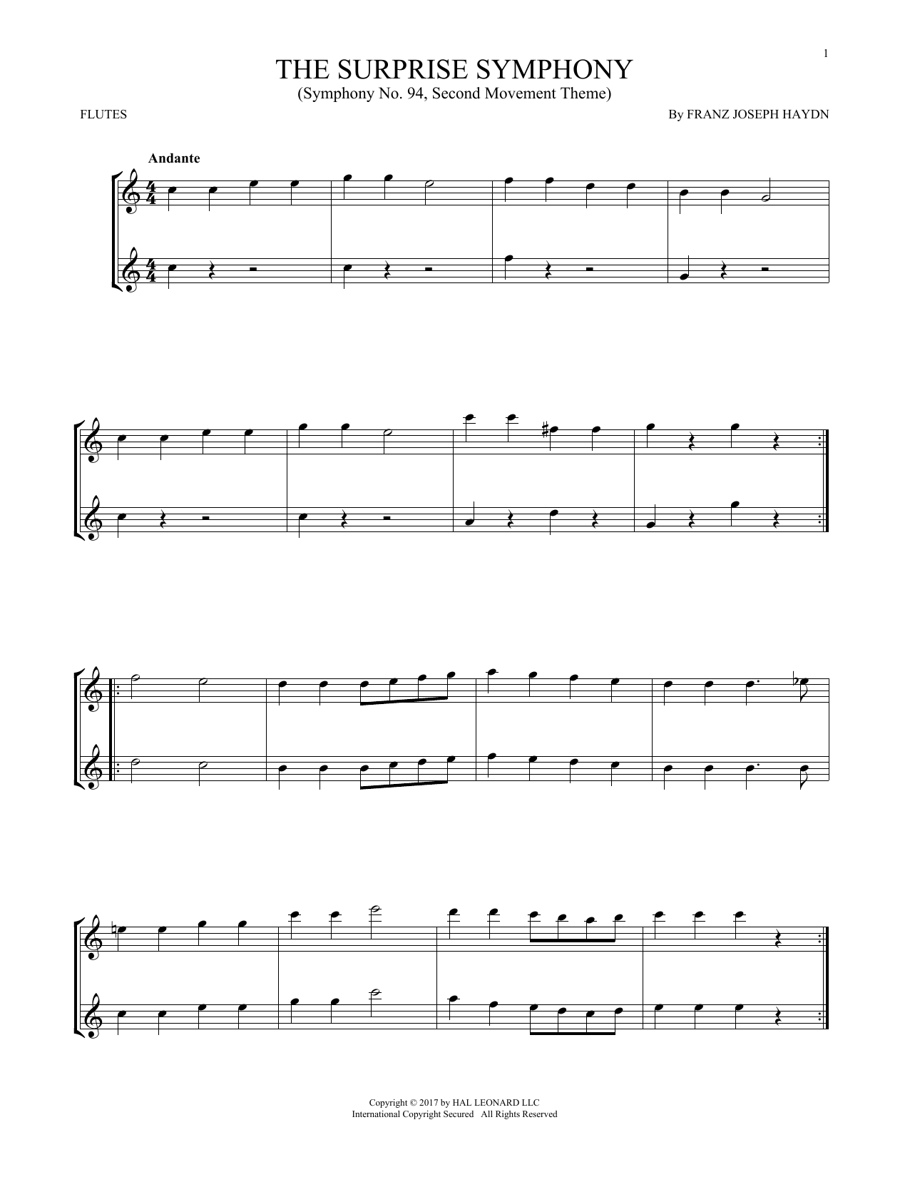 Product gallery: Page 1 of 1 The Surprise Symphony, Franz Joseph Haydn