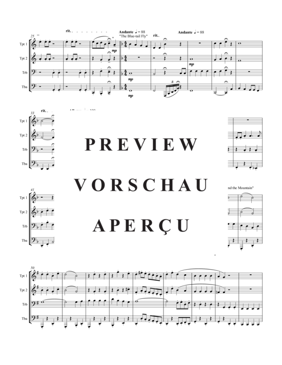 Produktgalerie: Seite 3 von 15 American Folk Medley, , (2xTrompete in B, Horn in F, Posaune)