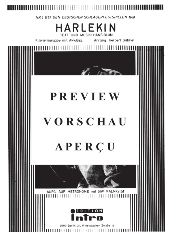 Produktgalerie: Seite 2 von 4 Harlekin, Malmkvist, 	Siw, Klavier und Gesang