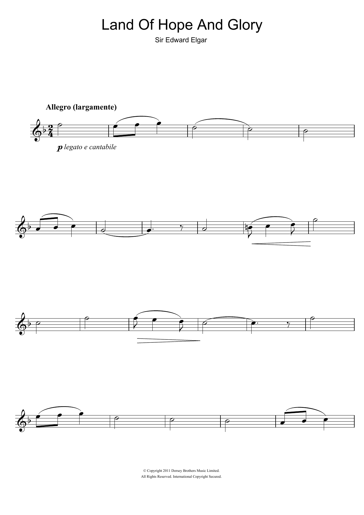 Product gallery: Page 1 of 1 Land Of Hope And Glory (Pomp And Circumstance March No 1), Edward Elgar