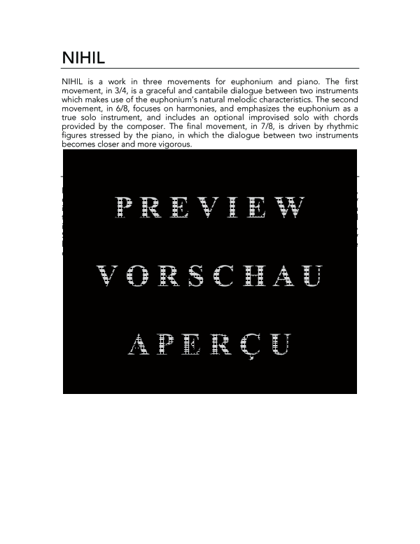 Product gallery: Page 4 of 11 NIHIL, , (euphonium and piano)