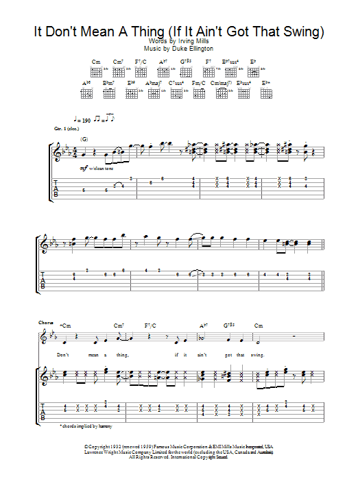 Produktbild zu: It Don't Mean A Thing (If It Ain't Got That Swing)