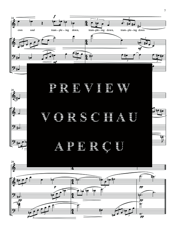 Produktgalerie: Seite 10 von 11 Three Whitman Songs, , (Gemischtes Ensemble Holzbläser, Cello und Mittlere Stimme)