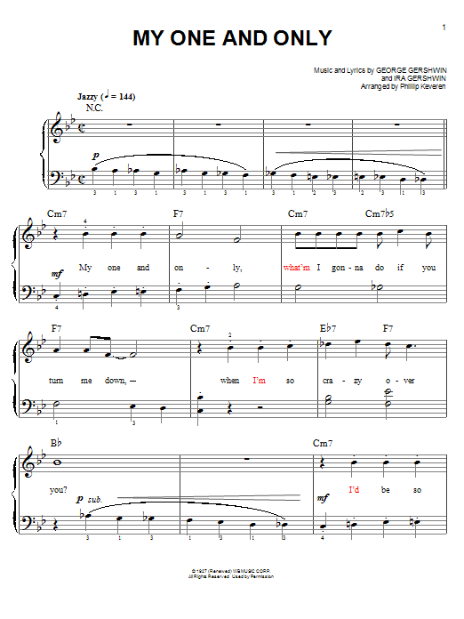Produktbild zu: My One And Only (arr. Phillip Keveren)