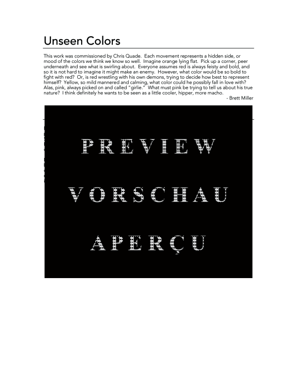 Produktgalerie: Seite 4 von 11 Unseen Colors, , (Horn in F, Tuba und Klavier)
