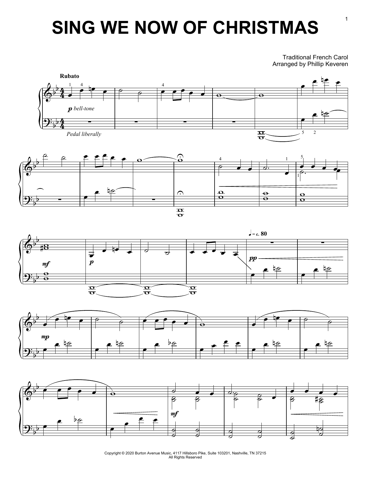 Produktbild zu: Sing We Now Of Christmas (arr. Phillip Keveren)