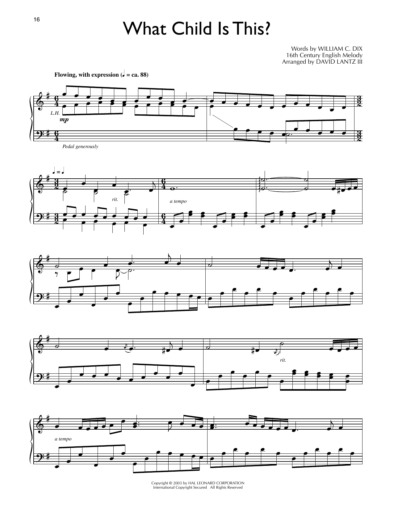 Produktbild zu: What Child Is This? (arr. David Lantz III)