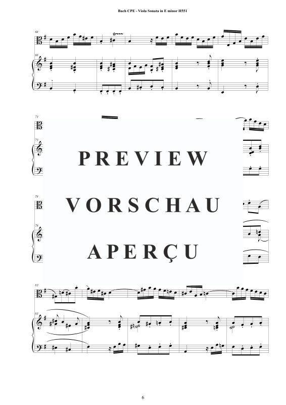 Product gallery: Page 7 of 11 Viola Sonata in E-Moll H551, , Viola and Piano/Harpsichord