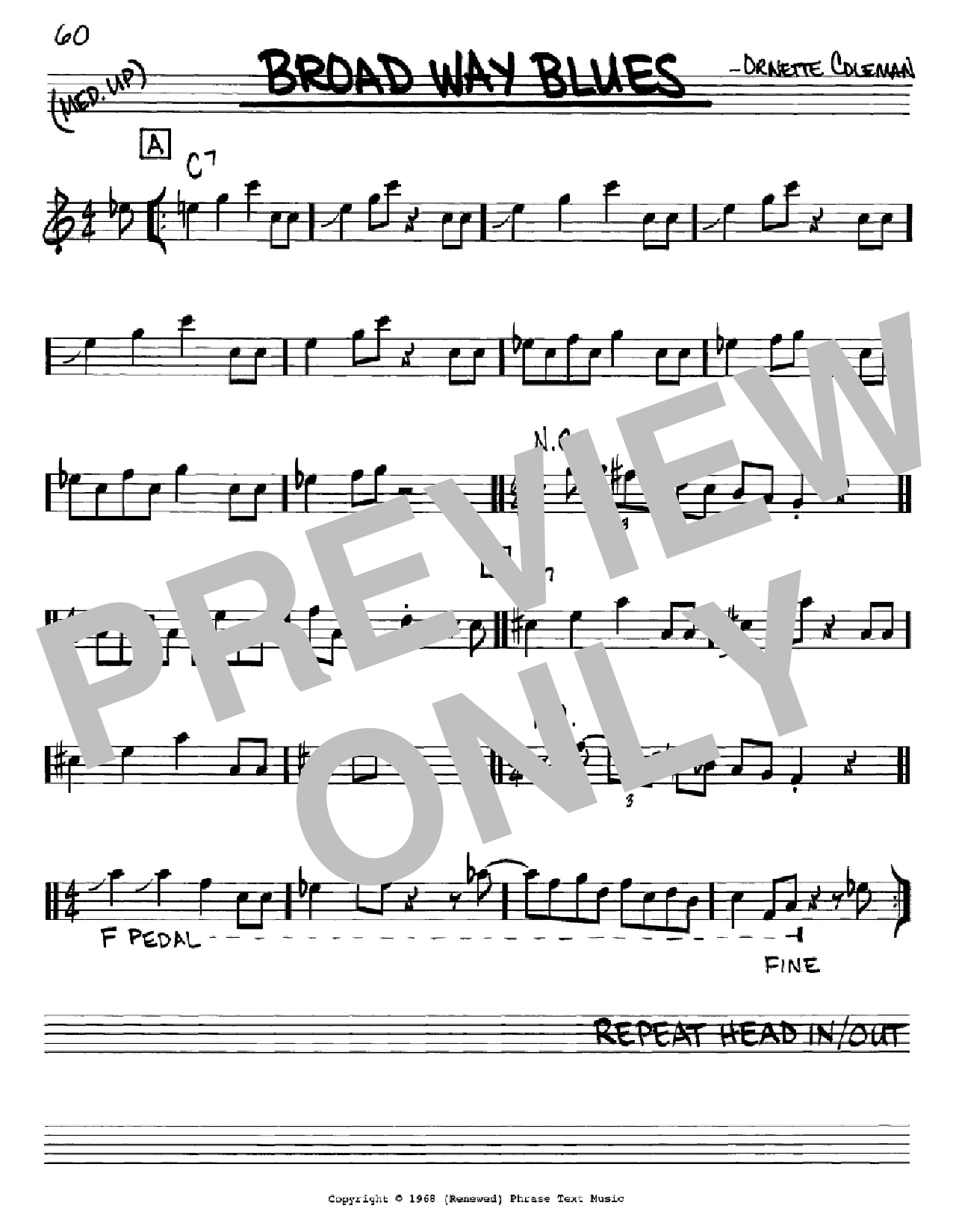 Produktbild zu: Broad Way Blues
