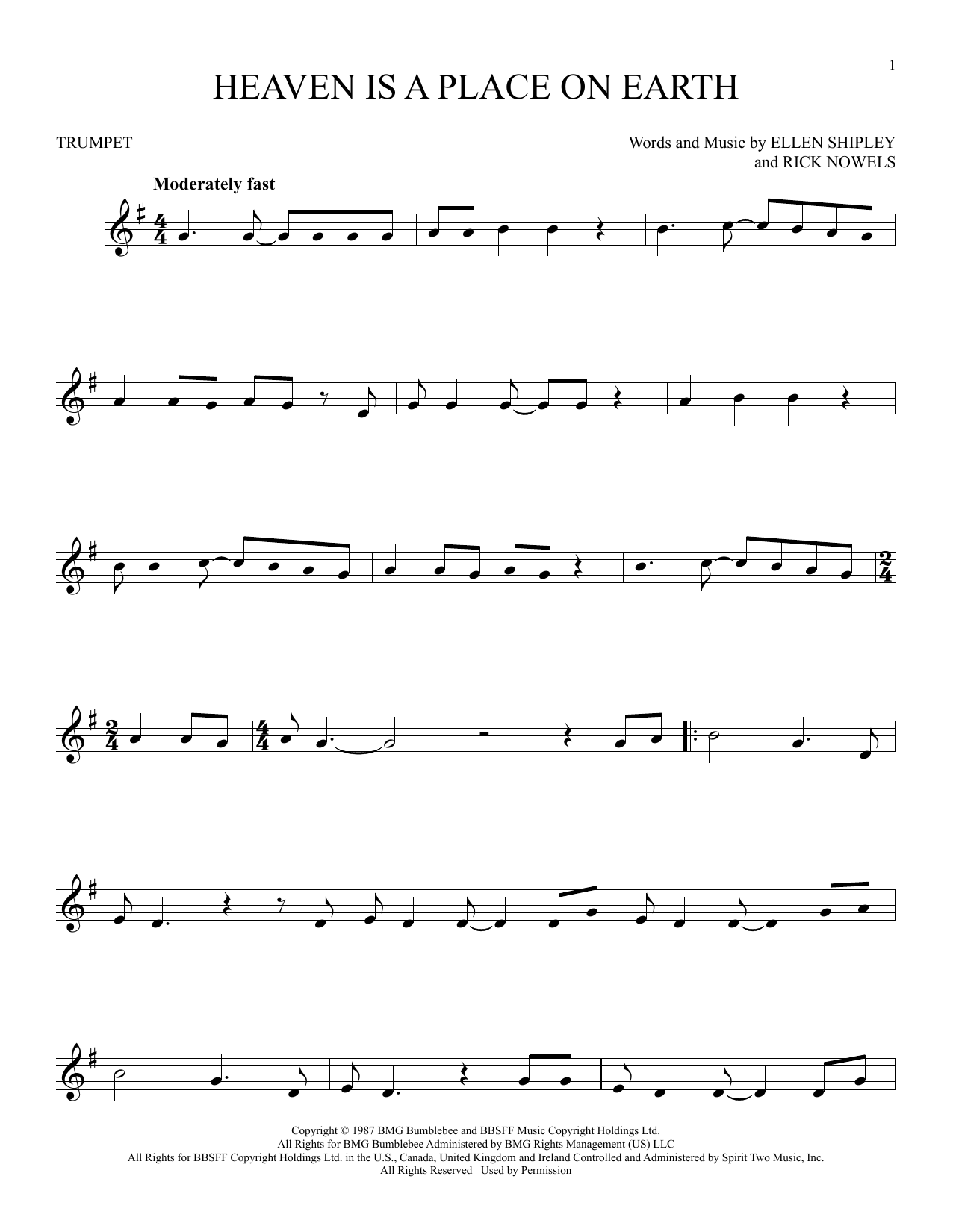 Produktgalerie: Seite 1 von 1 Heaven Is A Place On Earth, Belinda Carlisle, Trompete