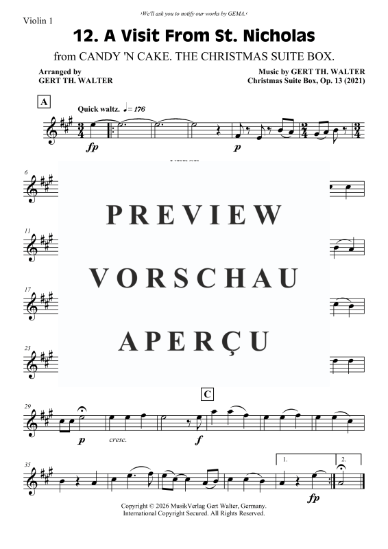 Produktgalerie: Seite 4 von 6 A Visit From St. Nicholas, , Violinen Trio