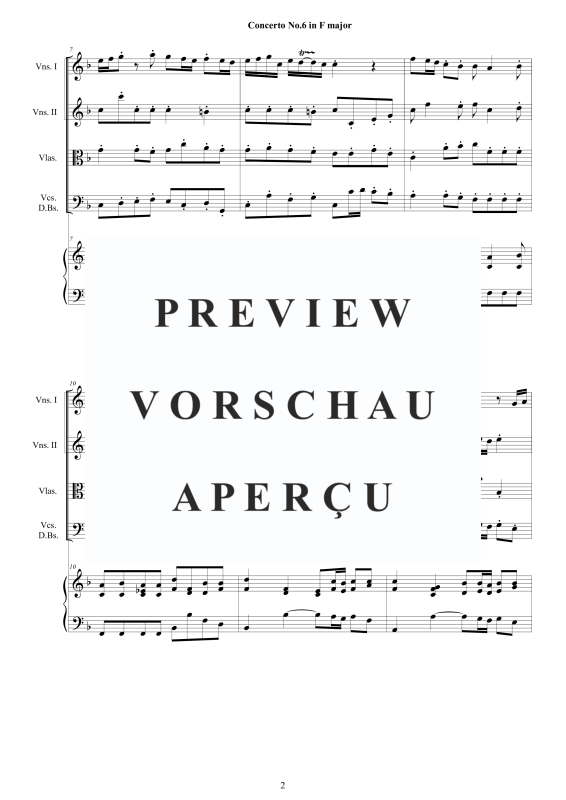 Produktgalerie: Seite 3 von 11 Cembalo Konzert Nr. 6 in F-Dur, , Cembalo und Streichorchester