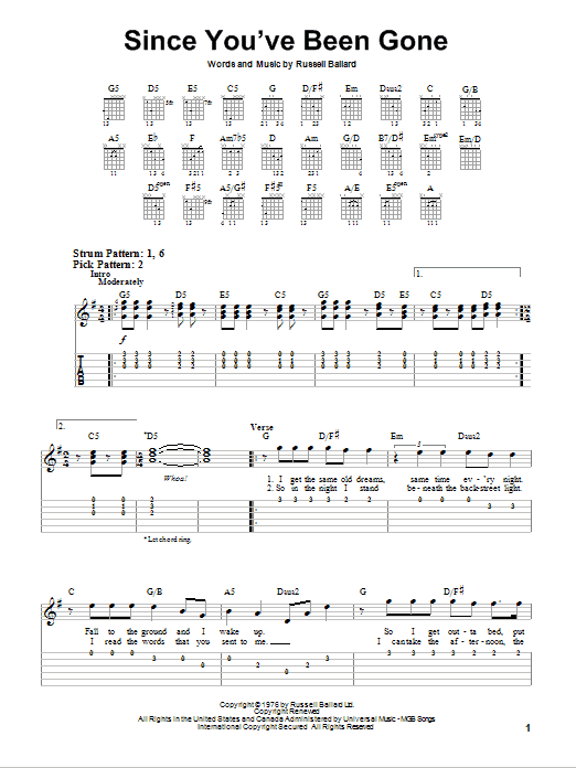 Produktgalerie: Seite 1 von 1 Since You've Been Gone, Rainbow, Gitarre