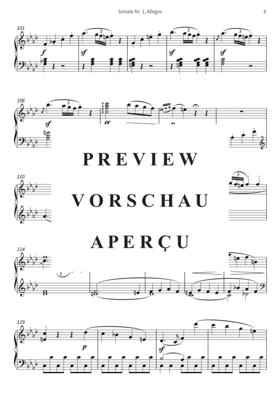 Produktgalerie: Seite 9 von 11 Sonate Nr. 1, Allegro - op. 2 No. 1, f-Moll , , Klavier Solo