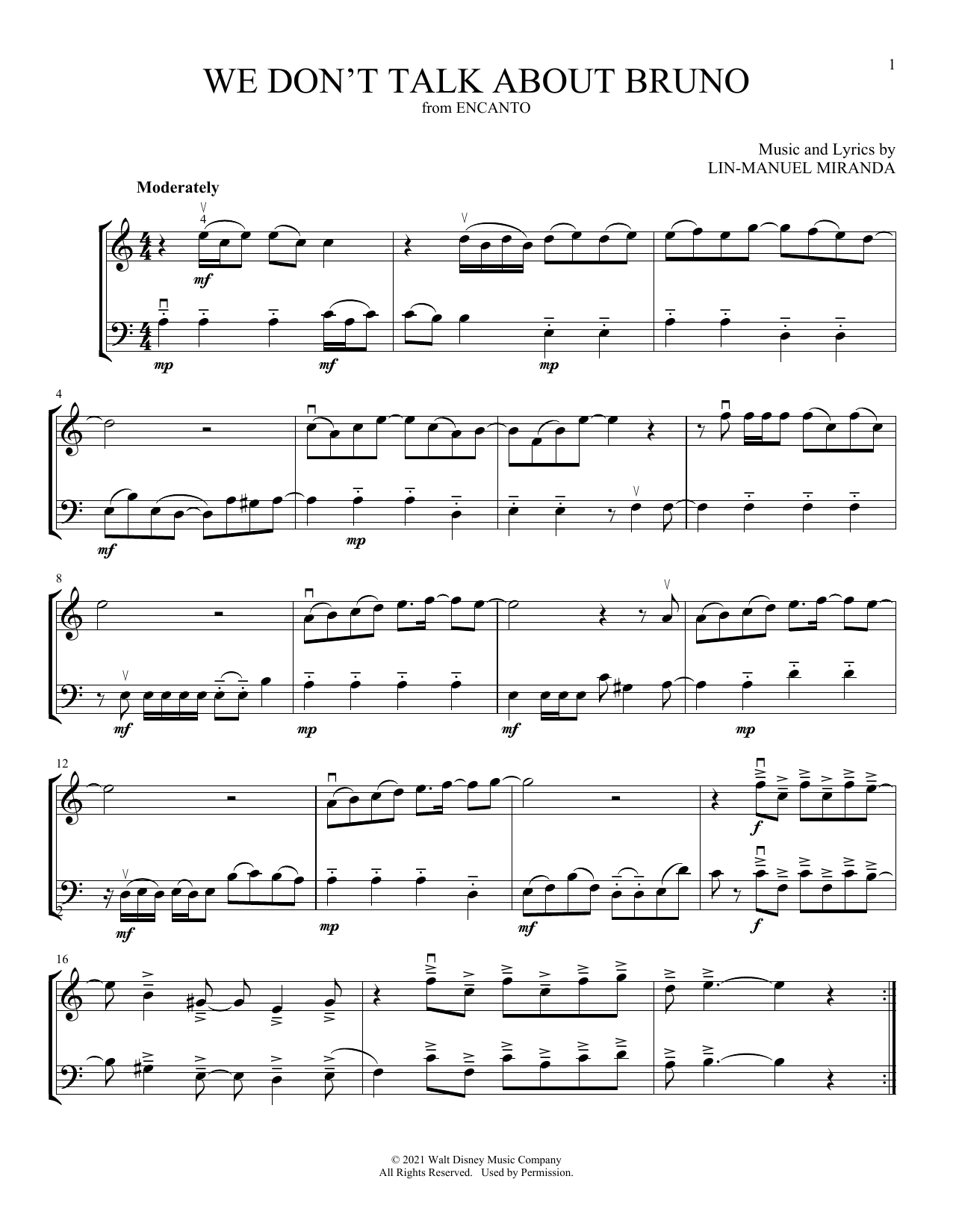 Produktgalerie: Seite 1 von 1 We Don't Talk About Bruno (from Encanto) (arr. Michelle Hynson), Carolina Gaitan, Mauro Castillo, Adassa, Rhenzy