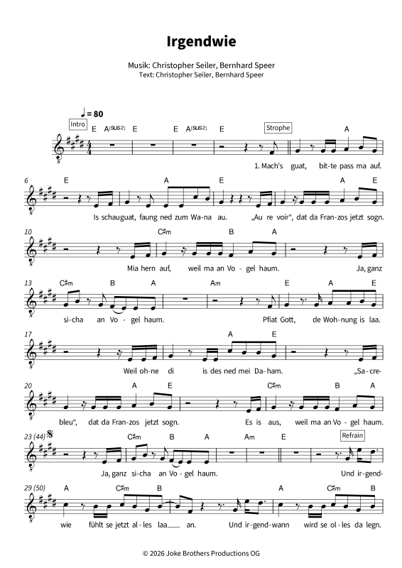 Produktgalerie: Seite 1 von 6 Irgendwie, Speer, Seiler und, Gesang und Akkorde - Leadsheet