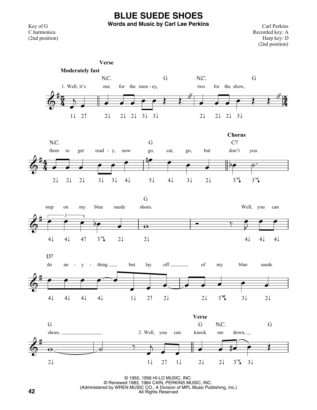 Product gallery: Page 1 of 1 Blue Suede Shoes, Carl Perkins