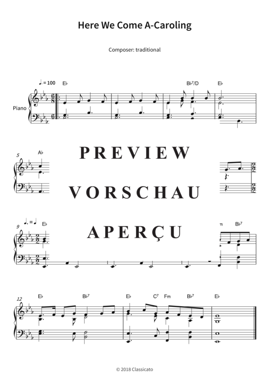 Product gallery: Page 4 of 4 Here We Come A-Caroling , , Piano Solo