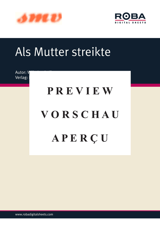 Product gallery: Page 2 of 2 Als Mutter Streikte , , Piano Solo