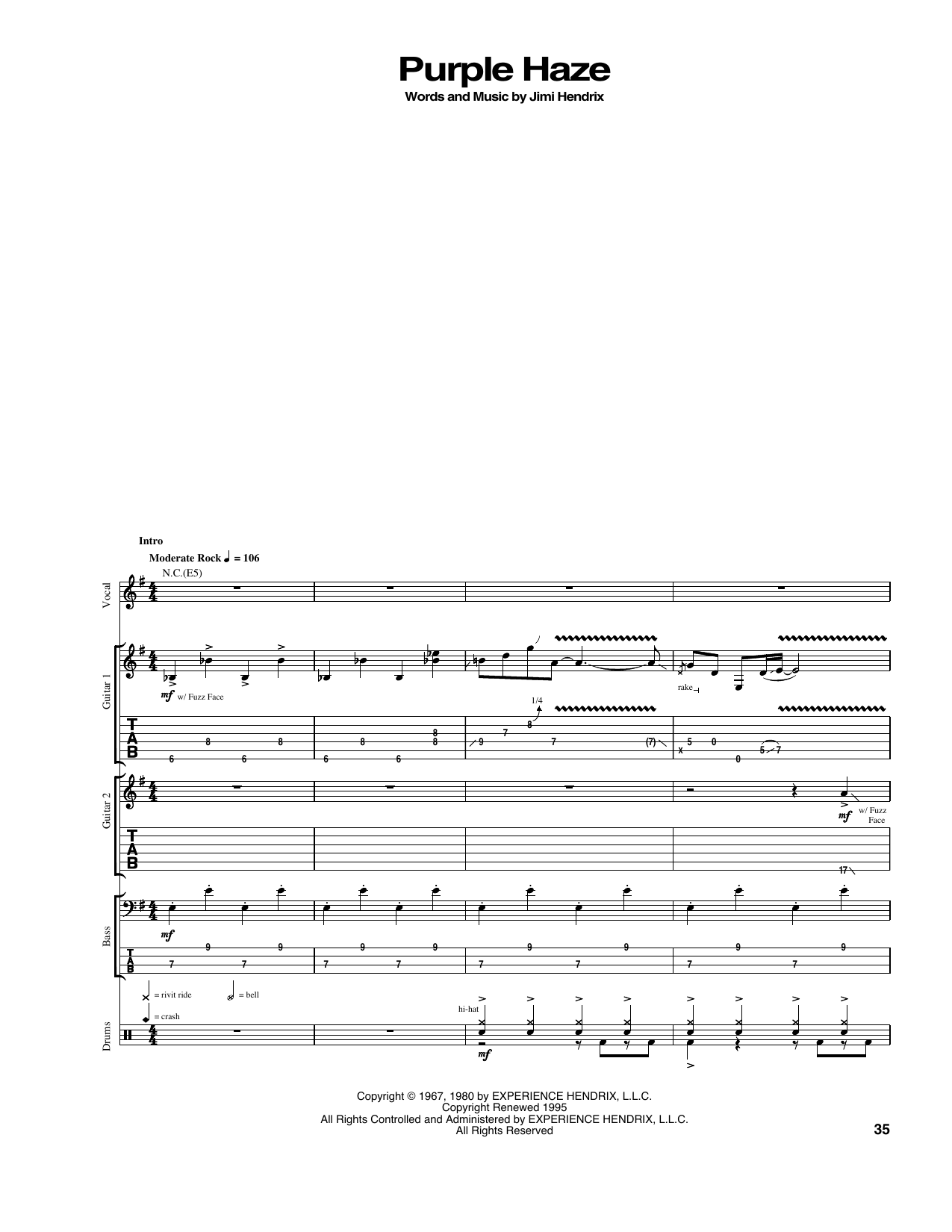 Product gallery: Page 1 of 1 Purple Haze, Jimi Hendrix