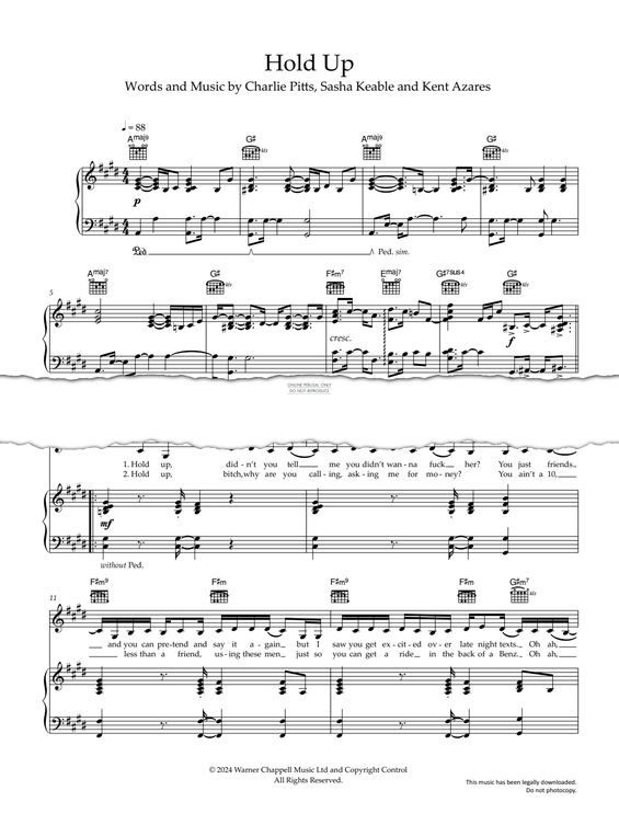 Produktgalerie: Seite 1 von 1 Hold Up, Sasha Keable, Gesang, Gitarre, Klavier