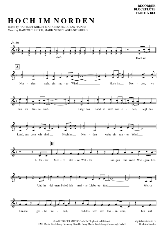 Product picture to: Hoch Im NordenSantiano