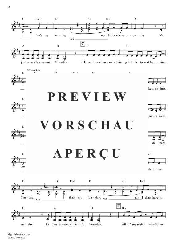 gallery: Manic Monday , Bangles, (Keyboard)