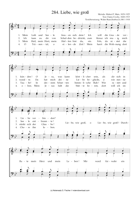 Product picture to: Liebe, wie groß Hubert P. Main, 1839-1925 / Fanny Crosby, 1820-1915