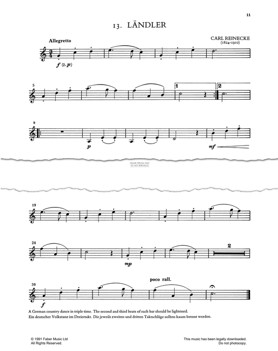 Product gallery: Page 1 of 1 Ländler, Carl Reinecke