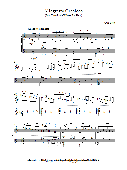 Product gallery: Page 1 of 1 Allegretto Gracioso, C Scott