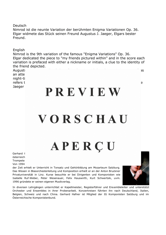 Product gallery: Page 5 of 11 Nimrod - aus den Enigma Variationen, , (large wind orchestra)