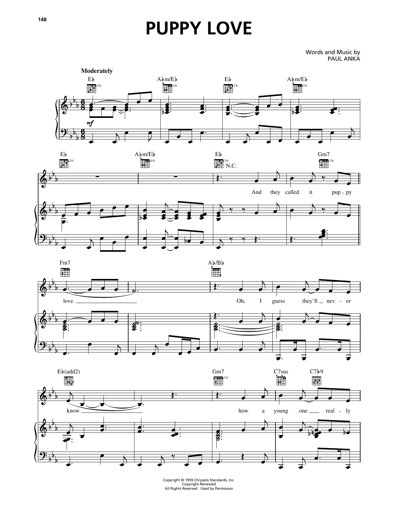 Produktgalerie: Seite 1 von 1 Puppy Love (from 102 Dalmatians), Donny Osmond, Gesang, Gitarre, Klavier
