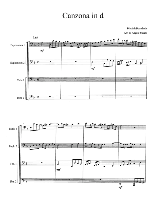 Product picture to: Canzona in d Dietrich Buxtehude