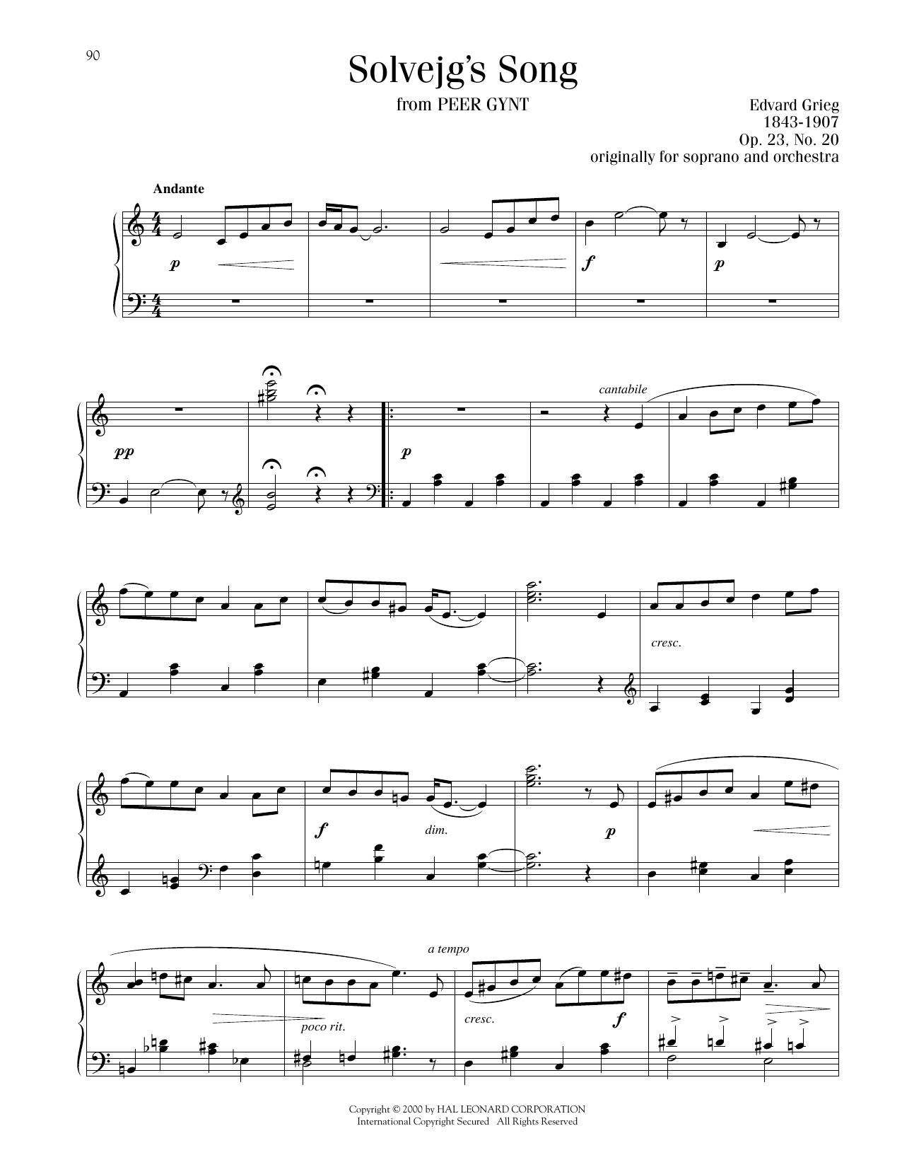 Produktbild zu: Solveig's Song