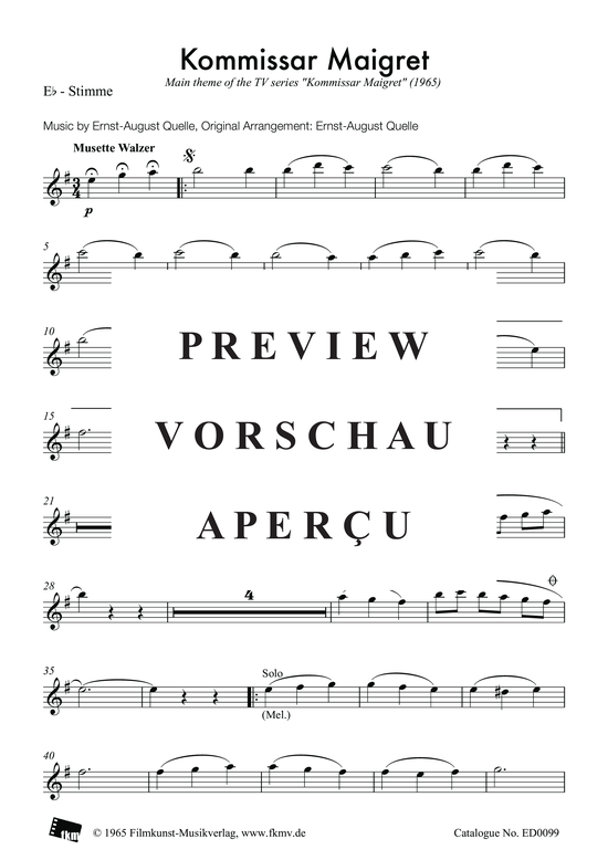 Produktgalerie: Seite 4 von 7 Kommissar Maigret: Es-Stimme, , Horn in F