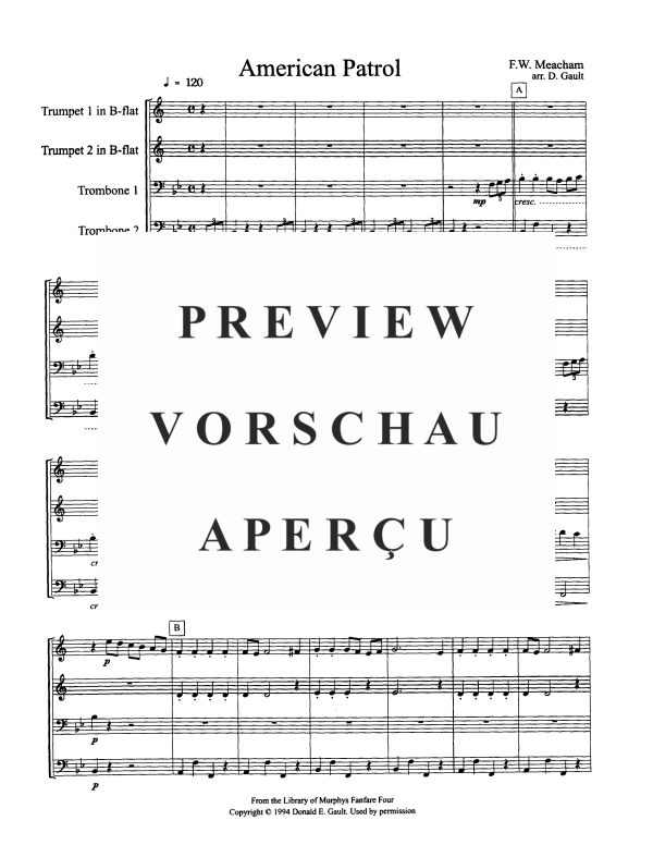 Produktgalerie: Seite 3 von 11 American Patrol, , Blechbläser Quartett