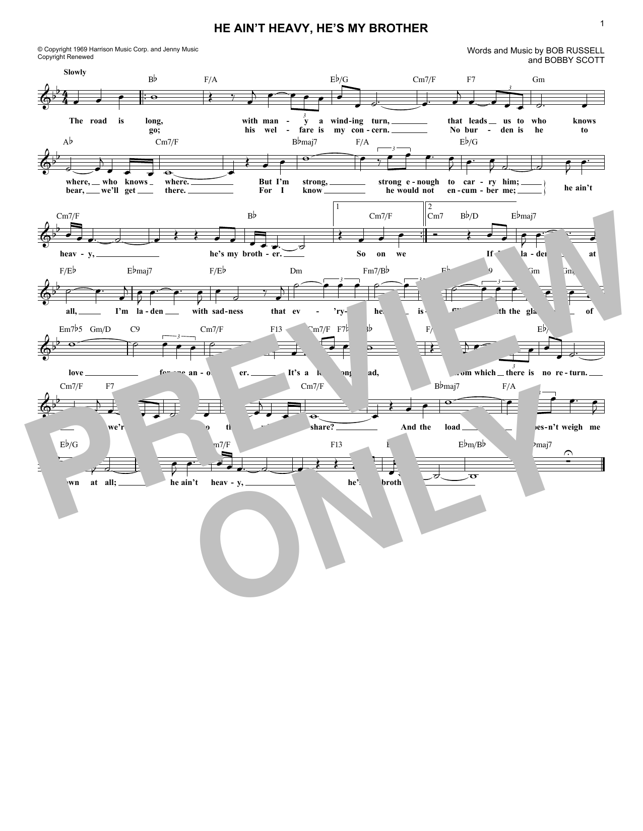 Produktgalerie: Seite 1 von 1 He Ain't Heavy, He's My Brother, The Hollies, Melodieinstrument