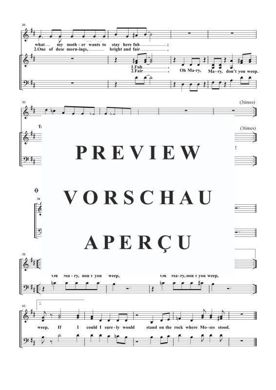 Produktgalerie: Seite 4 von 8 Oh Mary, Don´t You Weep, , Gemischter Chor SAB, Solo und Klavier