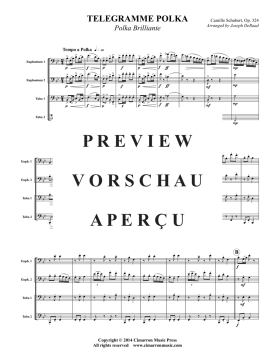 Product gallery: Page 2 of 17 Telegramme Polka , , (2x Baritone, 2x Tuba)