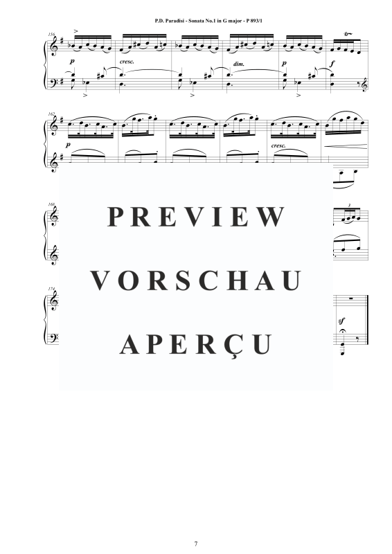 Produktgalerie: Seite 8 von 8 Sonate No.1 in G-Dur, , Klavier Solo