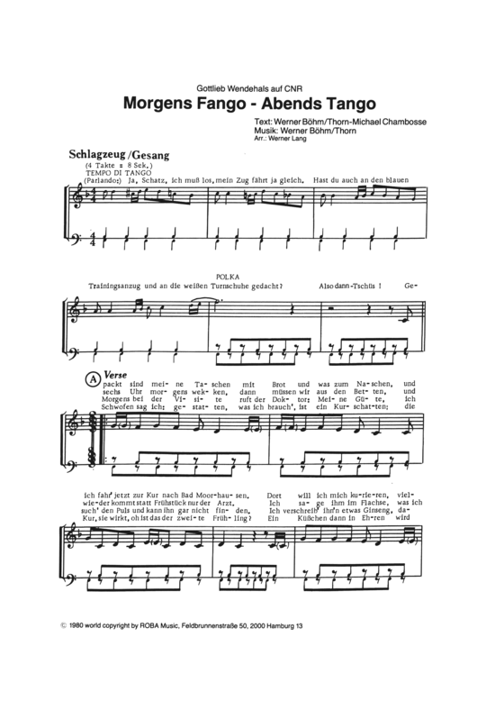 Produktbild zu: Morgens Fango - abends Tango Gottlieb Wendehals